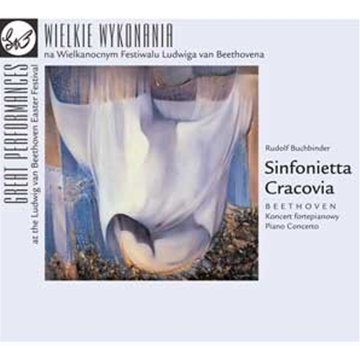 CD cover with abstract painting and text "Sinfonietta Cracovia" and "Beethoven Piano Concerto".