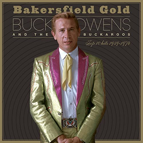 Buck Owens album cover featuring a portrait of the singer in a suit.