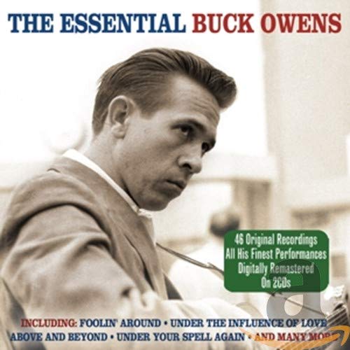 CD cover of Buck Owens, a country music artist, in profile.