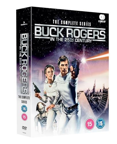 DVD cover for "Buck Rogers In The 25th Century" featuring characters with rayguns.