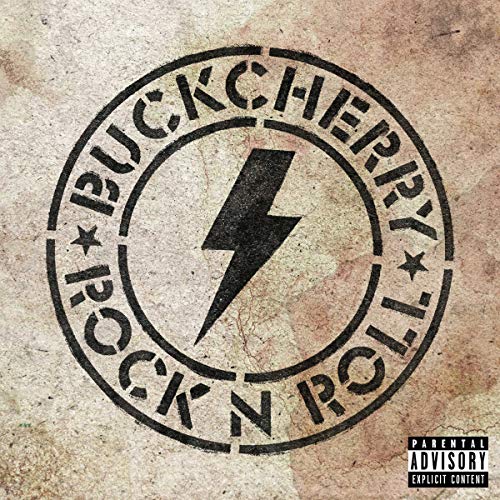 Buckcherry album cover: a circular, distressed logo with a lightning bolt.