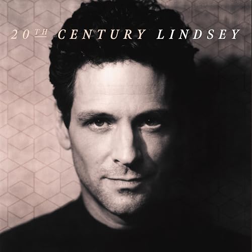 Black and white portrait of Lindsey Buckingham on album cover.