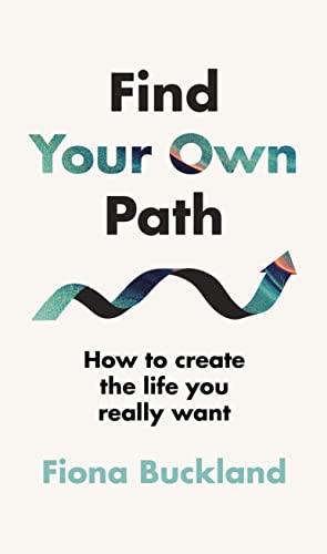 Book cover with text “Find Your Own Path” and a curved blue ribbon.