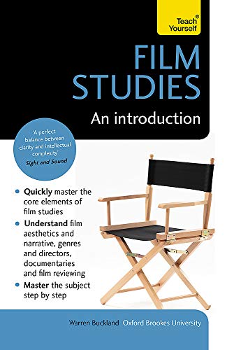 Book cover: “Film Studies: An Introduction” with a director’s chair.