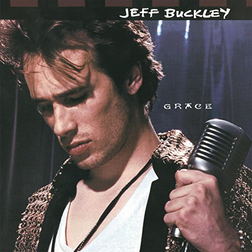 Jeff Buckley album cover, "Grace," featuring a portrait of the artist.
