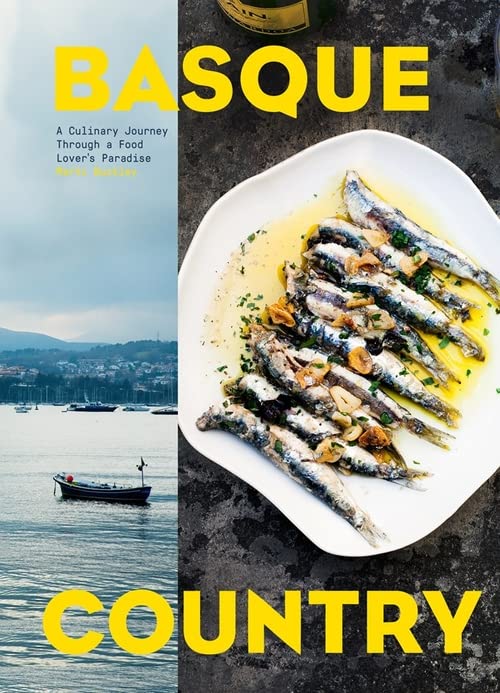 Book cover featuring fried fish, coastal view, and bold yellow text.