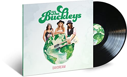 Buckleys’ “Daydream” vinyl record cover with band and globe illustration.