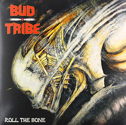 Album cover for Bud Tribe’s “Roll The Bone” featuring skeletal artwork.