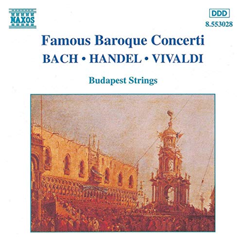 CD cover with baroque architecture and composers’ names: Bach, Handel, Vivaldi.