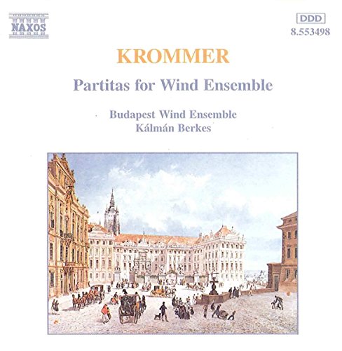 CD cover featuring a historical city scene and text: KROMMER Partitas.