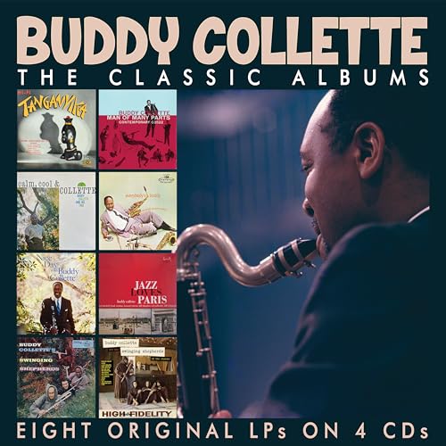 Buddy Collette CD cover featuring the musician playing a saxophone.