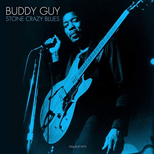 Buddy Guy album cover: blues musician with guitar, blue tone.