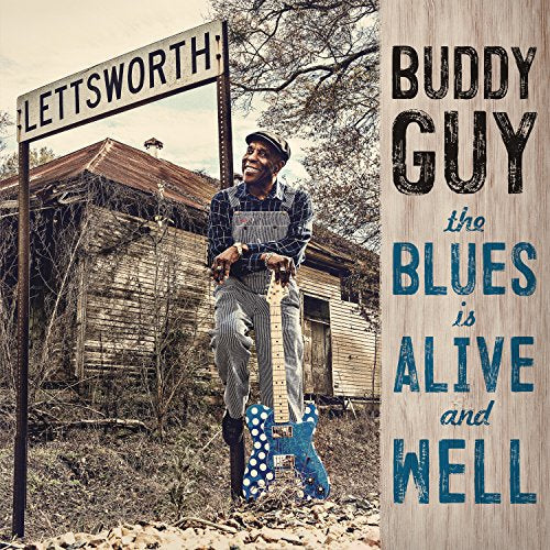 Buddy Guy album cover featuring a portrait of the musician with a guitar.