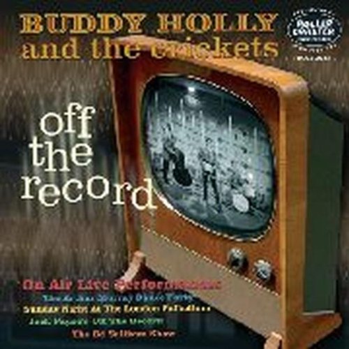 Vinyl record cover featuring Buddy Holly and a vintage television.