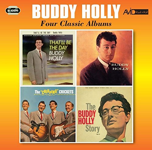 CD collection with four albums by Buddy Holly in a single packaging release.