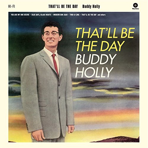 Buddy Holly album cover: a portrait with bold title text.