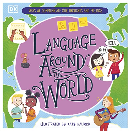 Book cover depicting children communicating in different ways around the world.