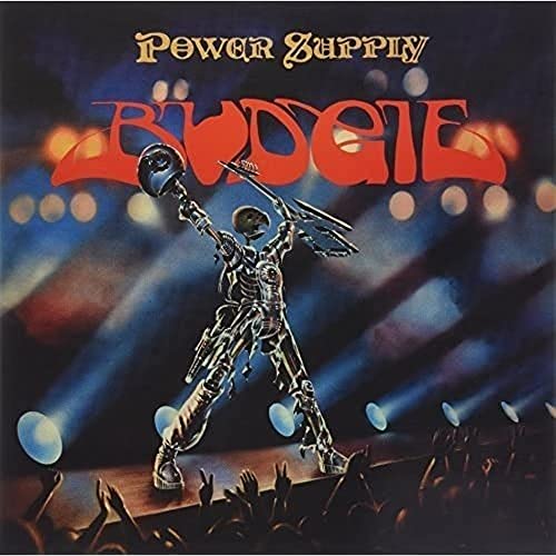 Power Supply" vinyl album cover featuring a robotic figure with raised hands.