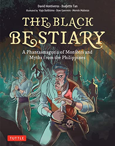 Book cover: “The Black Bestiary” featuring Filipino monsters and figures.