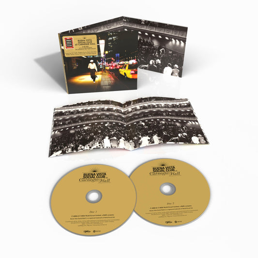 Buena Vista Social Club CD set with digipak, two discs, and concert imagery.