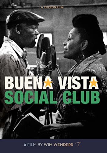 DVD cover for Buena Vista Social Club documentary, musicians at microphones.