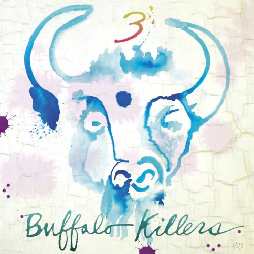 "Album cover with a blue buffalo head and 'Buffalo Killers 3' text."