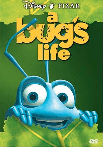 DVD cover for Disney Pixar’s “A Bug’s Life” featuring Flik the ant.