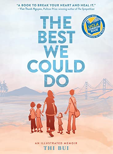 Book cover: family silhouette walking towards Golden Gate Bridge illustration.