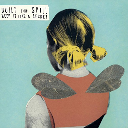 The image is a vinyl record cover. Alt text: Collage of a woman with wings on a blue background.