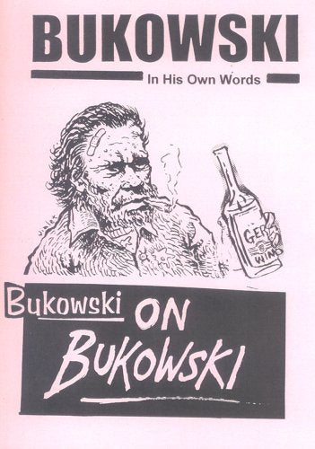 Book cover: sketched portrait of Charles Bukowski with a wine bottle.
