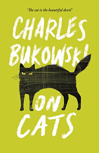 Book cover with a black cat on a lime green background and white text.