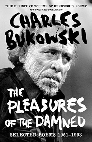 Black and white book cover featuring a portrait of Charles Bukowski with a cigarette.
