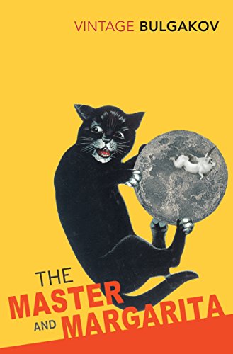 Book cover: black cat holding moon with white cat, yellow background, red and black text.