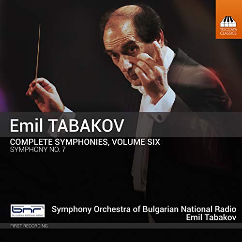 Conductor Emil Tabakov directing an orchestra on a Toccata Classics CD cover.
