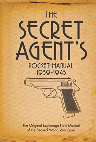 Book cover: "The Secret Agent's Pocket Manual" with a pistol illustration.