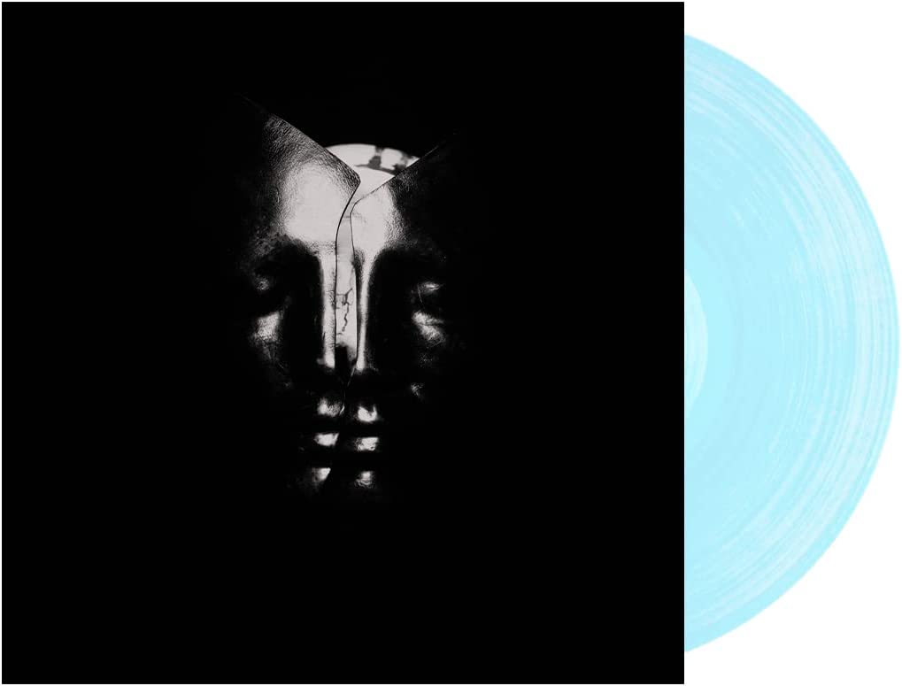 Bullet For My Valentine vinyl record with skull imagery and light blue color.