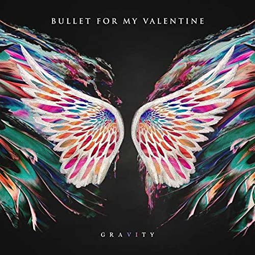 Gravity" album cover by Bullet For My Valentine, featuring colorful wings.