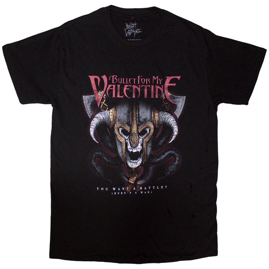 Black t-shirt with a Viking-themed Bullet For My Valentine band logo.