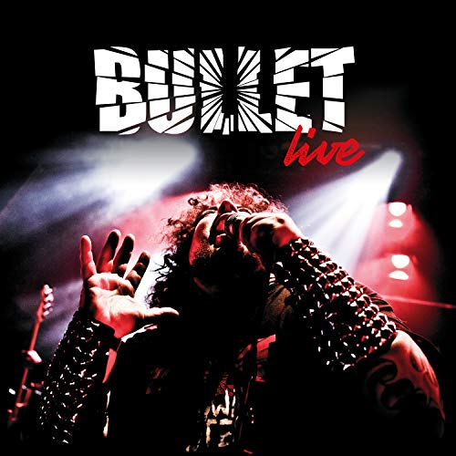 CD cover for "Bullet - Live" featuring a singer on stage.