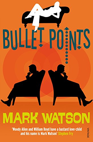 Book cover: "Bullet Points" by Mark Watson, featuring silhouettes and a reclining figure.