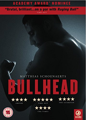 DVD cover for "Bullhead" featuring a boxer in shadow, red title.