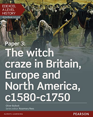 Edexcel A Level History textbook cover depicting a historical painting of a witch trial.