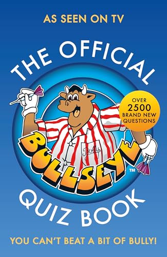 Cover of "The Bullseye Quiz Book" featuring a cartoon bullseye-throwing character.
