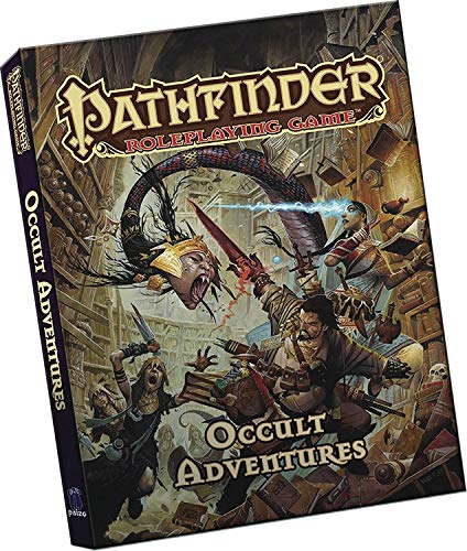 Book cover for "Pathfinder Roleplaying Game: Occult Adventures" with fantasy art.