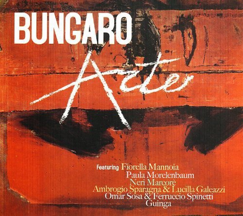 CD cover for Bungaro’s “ARTE” with abstract red and black imagery.