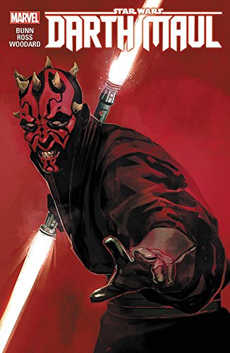 Darth Maul comic cover, red-skinned Sith Lord wielding dual lightsabers.