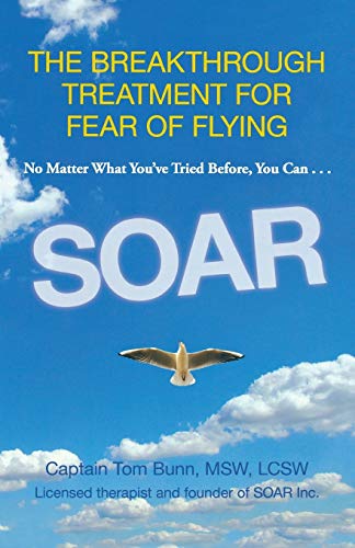 Book cover titled Soar with a seagull flying against a bright blue sky.
