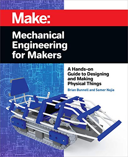 Book cover: "Mechanical Engineering for Makers" with a robot illustration.