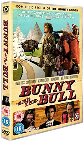 DVD cover for "Bunny and the Bull" featuring a man with sheep and a bull.