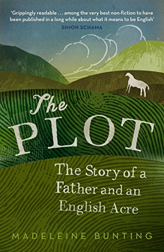 Book cover: green fields, white sheep, and large title "The Plot".